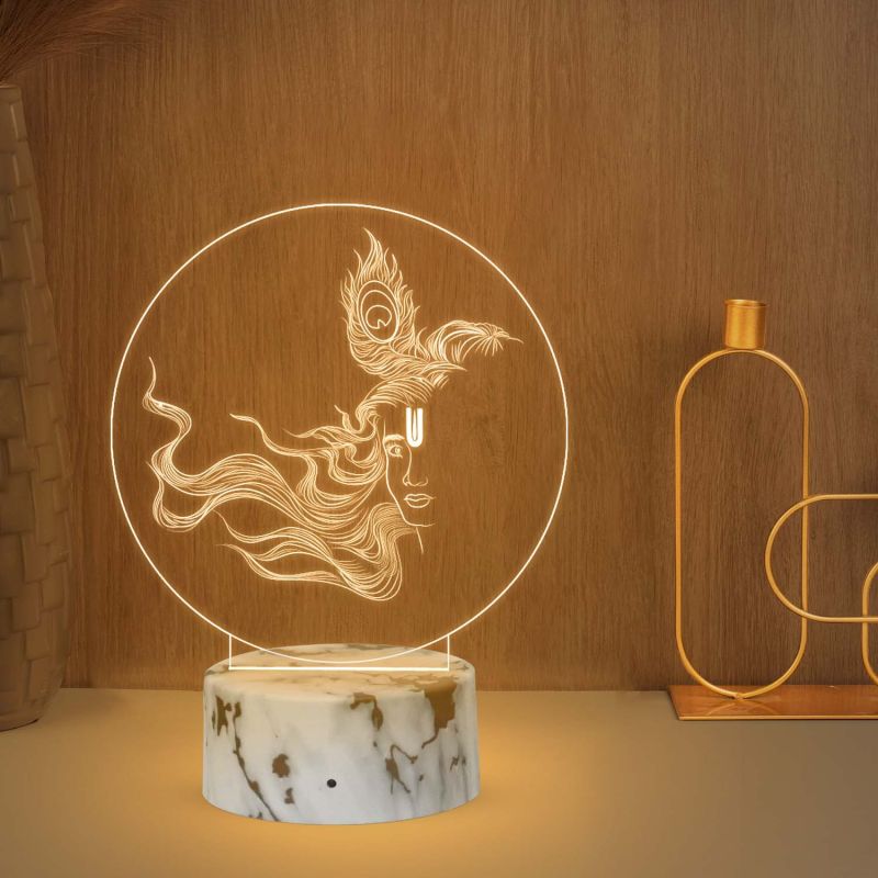 Shree Krishna Design Night Lamp